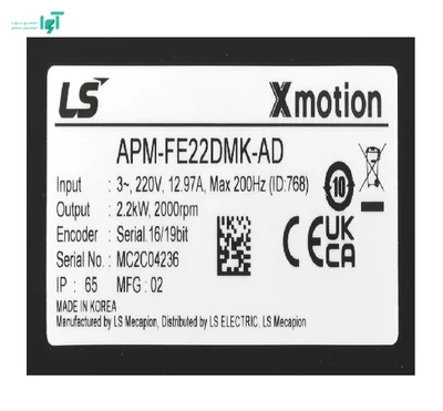 پلاک سروو موتور 2.2 کیلووات 3000 دور ساده APM-FE22AEKE ال اس