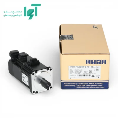 نمای جانبی و جعبه سروو موتور 200 وات 3000 دور ترمزدار XML-FB02ANK2E ال اس