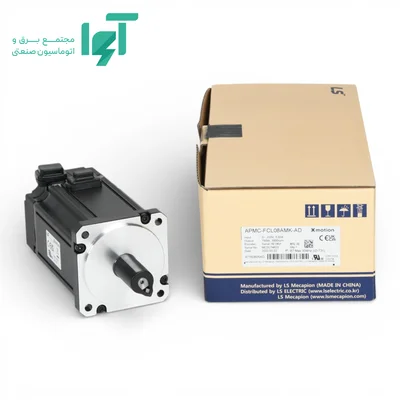 نمای جانبی و جعبه سروو موتور 800 وات 3000 دور ساده APMC-FCL08AMKE ال اس