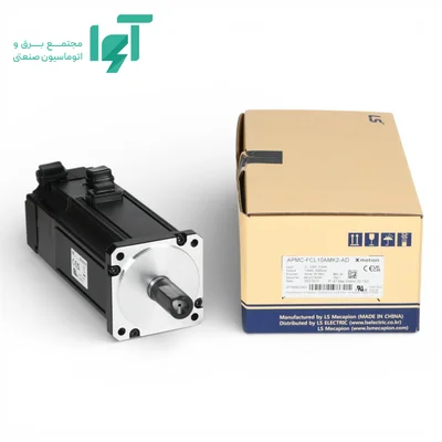 نمای جانبی و جعبه سروو موتور 1 کیلووات 3000 دور ترمزدار XML-FC10ANK2E ال اس
