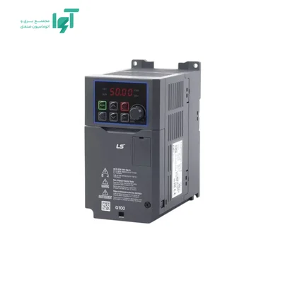 نمای مجاور و پلاک اینورتر سه فاز 0.4 کیلووات G100 ال اس LSLV0004G100-4EOFN