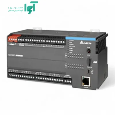 تصویر محصول PLC دلتا AS148T-A با شناسه AS148T-A و نمای کامل بدنه و اجزا