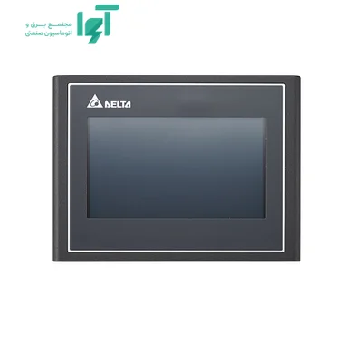 نمای مقابل HMI دلتا 4.3 اینچ DOP-103WQ سری DOP-100 W Type با نمایشگر لمسی و قاب مشکی