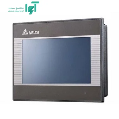نمای مقابل  HMI دلتا 12 اینچ DOP-112WX با قاب مشکی