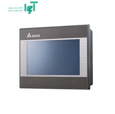 نمای مقابل HMI دلتا 7 اینچ DOP-B07S410 با قاب تیره بدون کلید فیزیکی