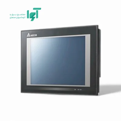 نمای مقابل  HMI دلتا 10.4 اینچ DOP-W105B و قاب تیره