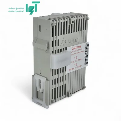 نمای جانبی پشت ماژول DVP04AD-S2 دلتا با شیارهای تهویه و رابط سفید باس