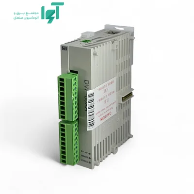 نمای روبه‌روی مایل DVP06XA-S2 دلتا با دو ردیف ترمینال ورودی و خروجی