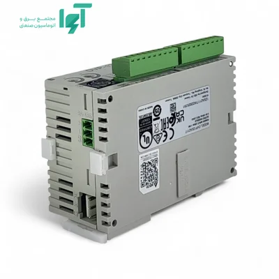 نمای پشت DVP12SA211T با برچسب مشخصات و ترمینال‌های بالای بدنه