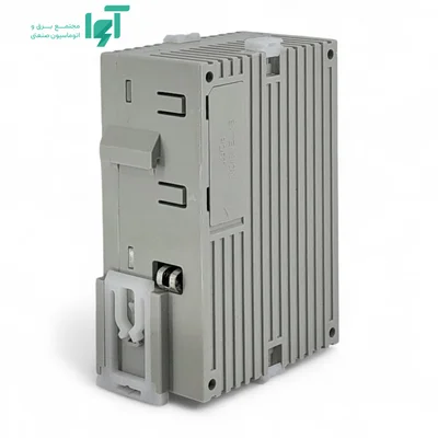 سمت پشتی PLC دلتا DVP12SE11T و گیره قرارگیری روی ریل DIN