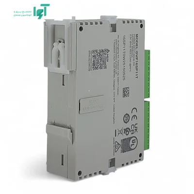 نمای مایل پوسته پشتی و شیارهای تهویه ماژول دلتا DVP16SP11T