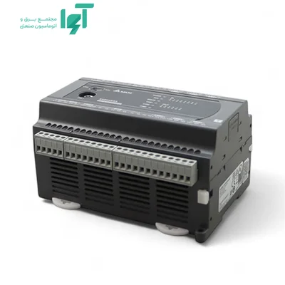 تصویر محصول PLC دلتا DVP20EX200T با نمای کامل بدنه و جزئیات قطعه
