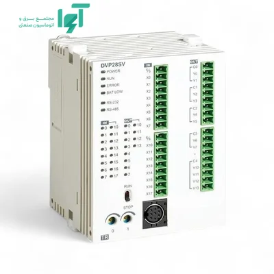 تصویر محصول PLC دلتا DVP20SX211R با نمای کامل بدنه و جزئیات قطعه