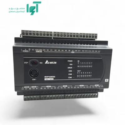 تصویر محصول PLC دلتا DVP32ES200RC با نمای کامل بدنه و جزئیات قطعه