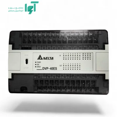 تصویر محصول PLC دلتا DVP40ES00R2 با نمای کامل بدنه و جزئیات قطعه