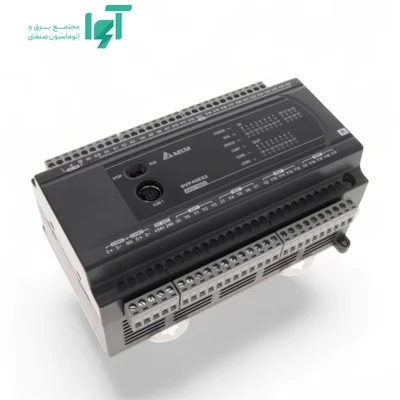 تصویر محصول PLC دلتا DVP40ES200R با نمای کامل بدنه و جزئیات قطعه