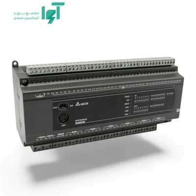 تصویر محصول PLC دلتا DVP60ES200RE با نمای کامل بدنه و جزئیات قطعه