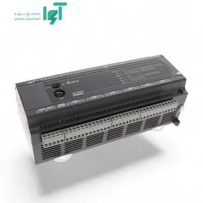 تصویر محصول PLC دلتا DVP60ES200R با نمای کامل بدنه و جزئیات قطعه