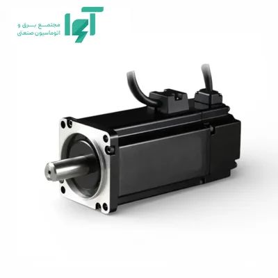 نمای مجاور سروو موتور دلتا 3 کیلووات مدل ECMA-L11830SS با بدنه موتور، شفت خروجی و مشخصات فنی