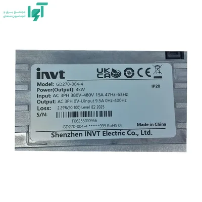 پلاک اینورتر سه‌فاز 4 کیلووات GD270 اینوت GD270-004-4