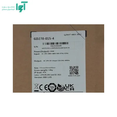 پلاک اینورتر سه‌فاز 15 کیلووات GD270 اینوت GD270-015-4