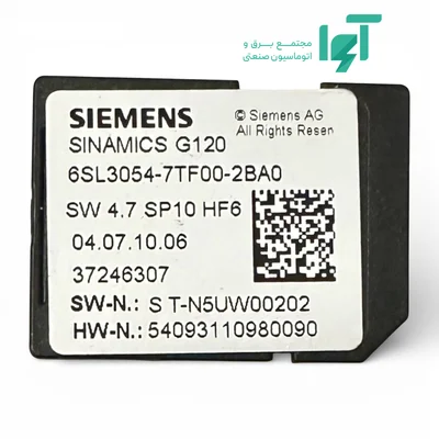 لیبل مشخصات کارت حافظه درایو G120 زیمنس 6SL3054-7TF00-2BA0
